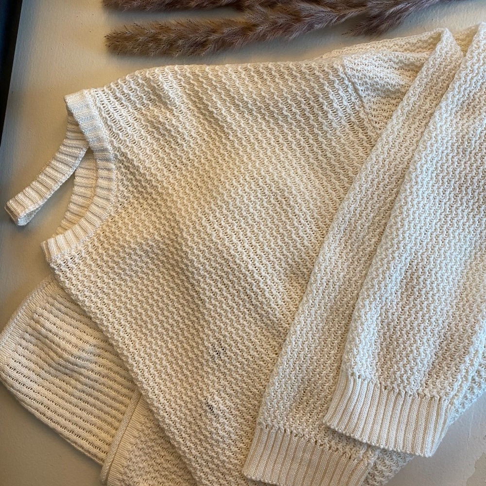 White Open-Back Sweater